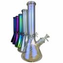13.5'' Rainbow Electro Plated Beaker Water Pipe - with 14M Bowl & 4mm Banger