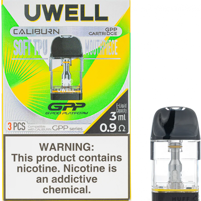 3 Pack UWELL GPP Style Replacement Pods With Soft TPU Mouthpiece