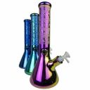 14.5'' Electro Plated Spade Decal Beaker Water Pipe - with 14M Bowl & 4mm Banger